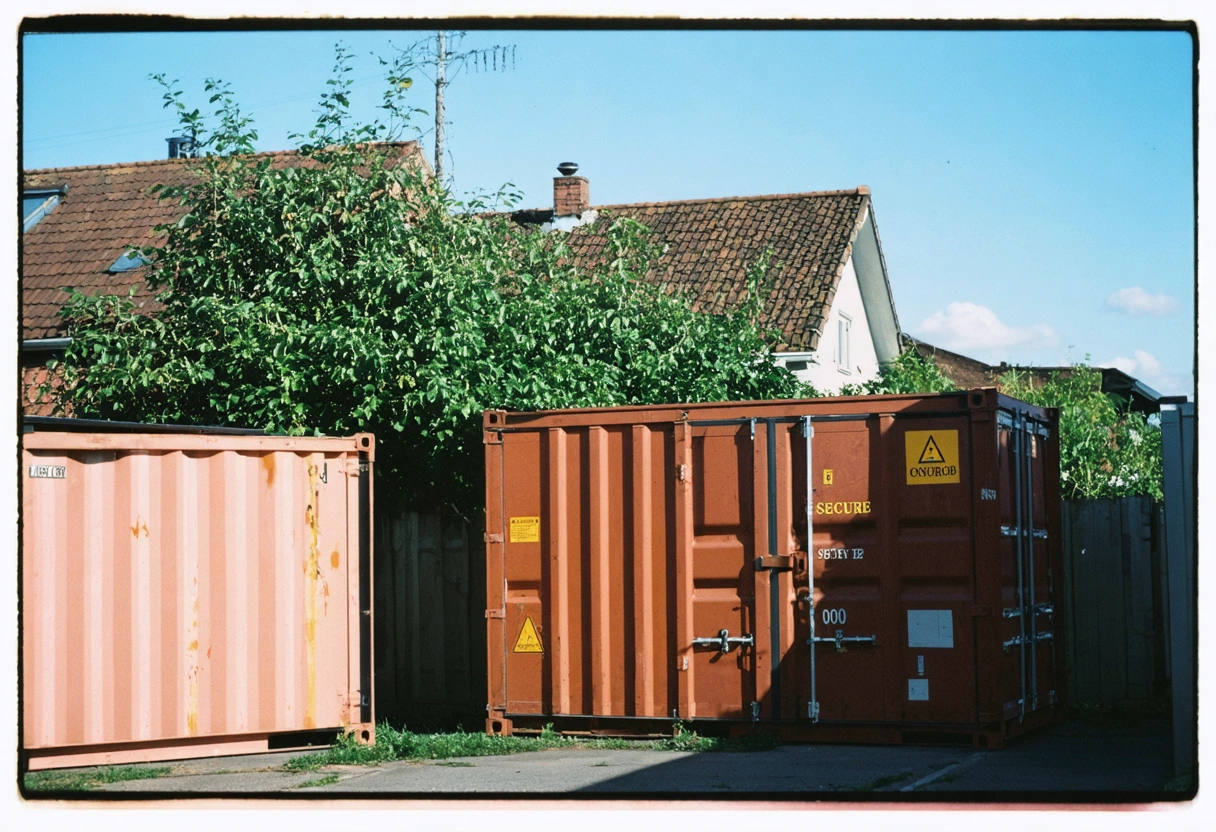 Neatly organized storage container interior with various items, showcasing safety